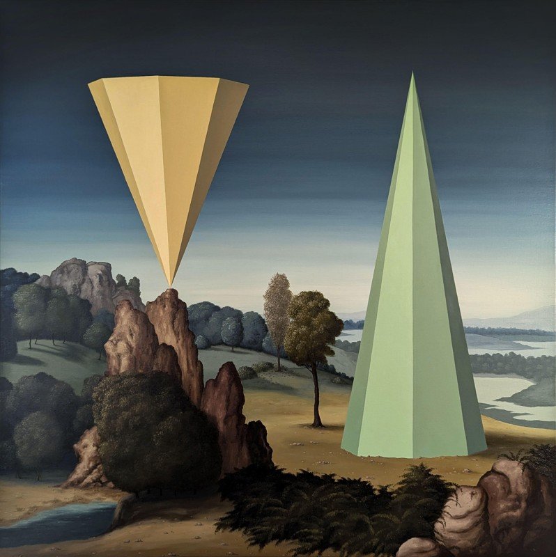 Max Gómez Canle, paisaje con conos.