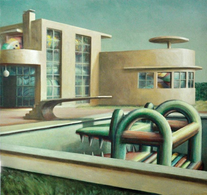 Emilio Reato, casa moderna con tubos.